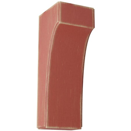 Ekena Millwork 3 1/2"W x 4"D x 10"H Clarksville Wood Vintage Decor Bracket, Salvage Red BKTWD04X04X10CVRD